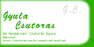 gyula csutoras business card
